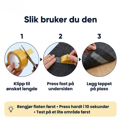 FiberGrip — dobbeltsidig teip med fibernett